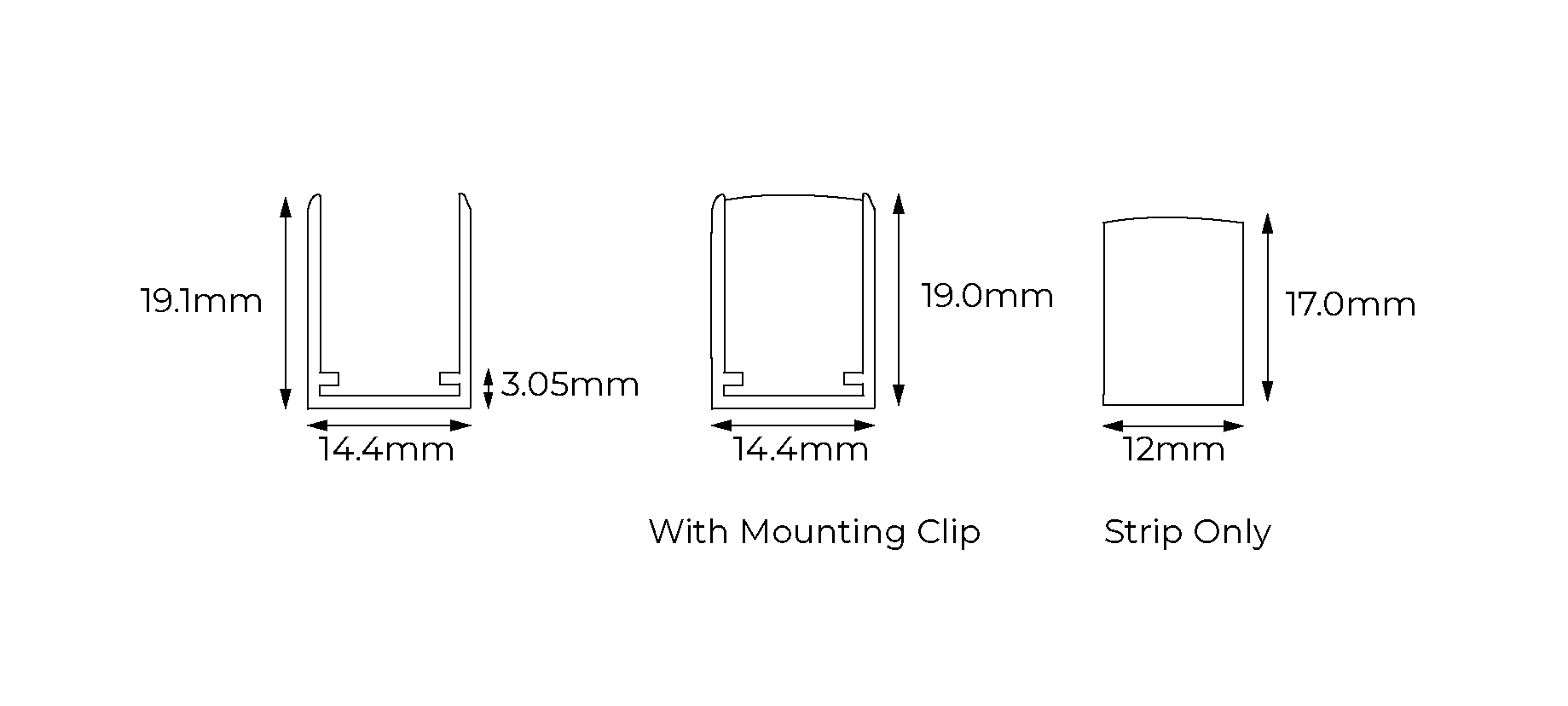 Xenflex LED Side Bend drawing