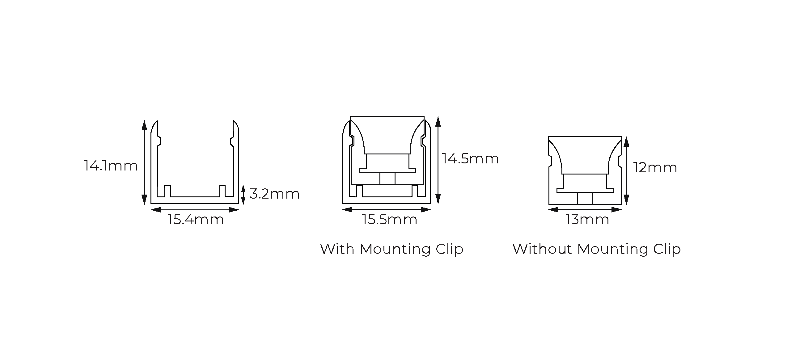 Xenflex LED Top Bend drawing